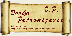 Darko Petronijević vizit kartica